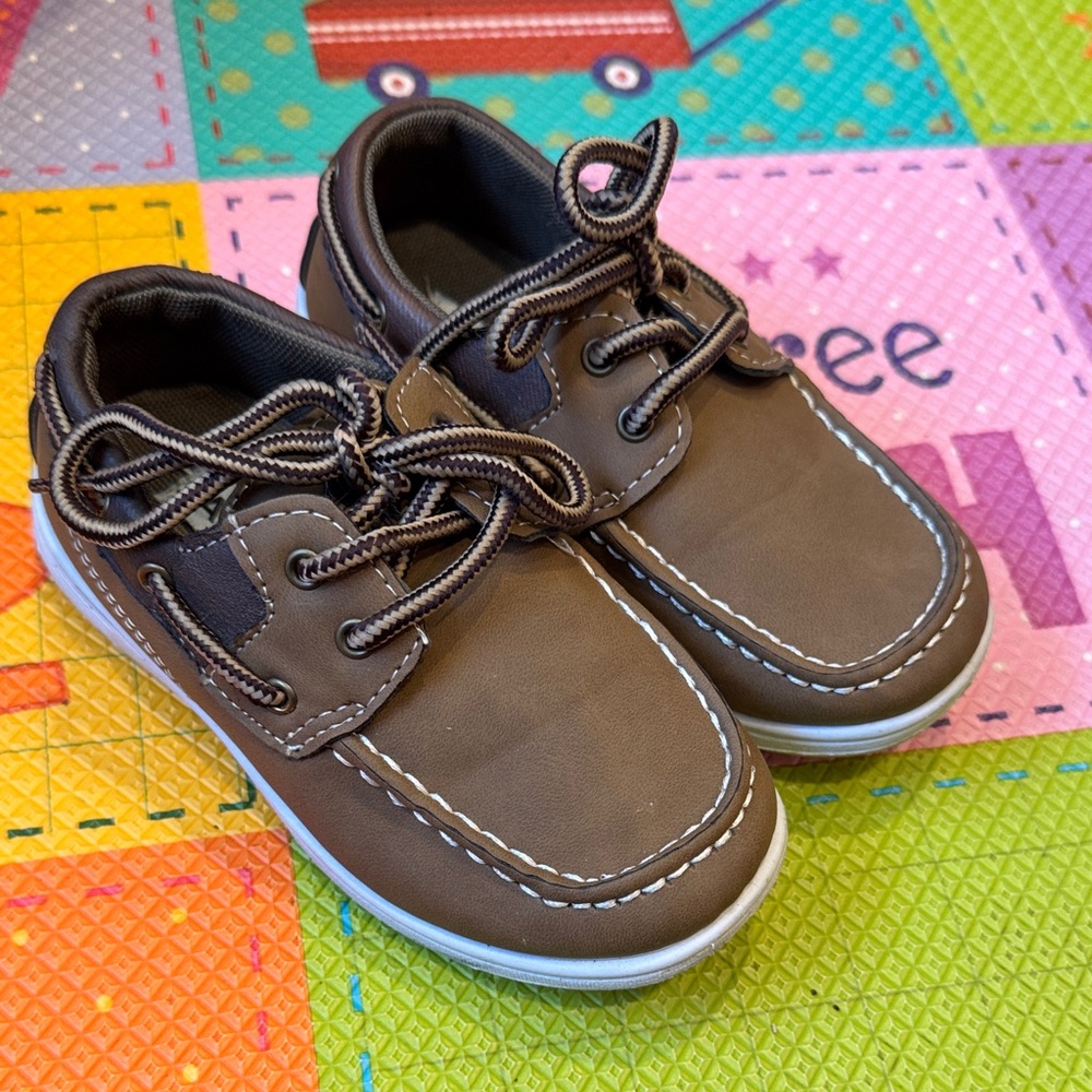 SAIL Brown Kids Boat Shoes